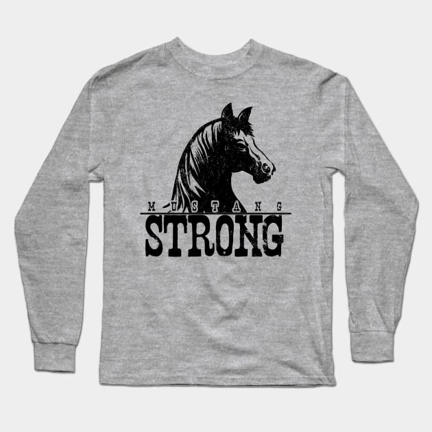 Mustang Strong WPH MEDIA Long Sleeve T-Shirt by WPHmedia